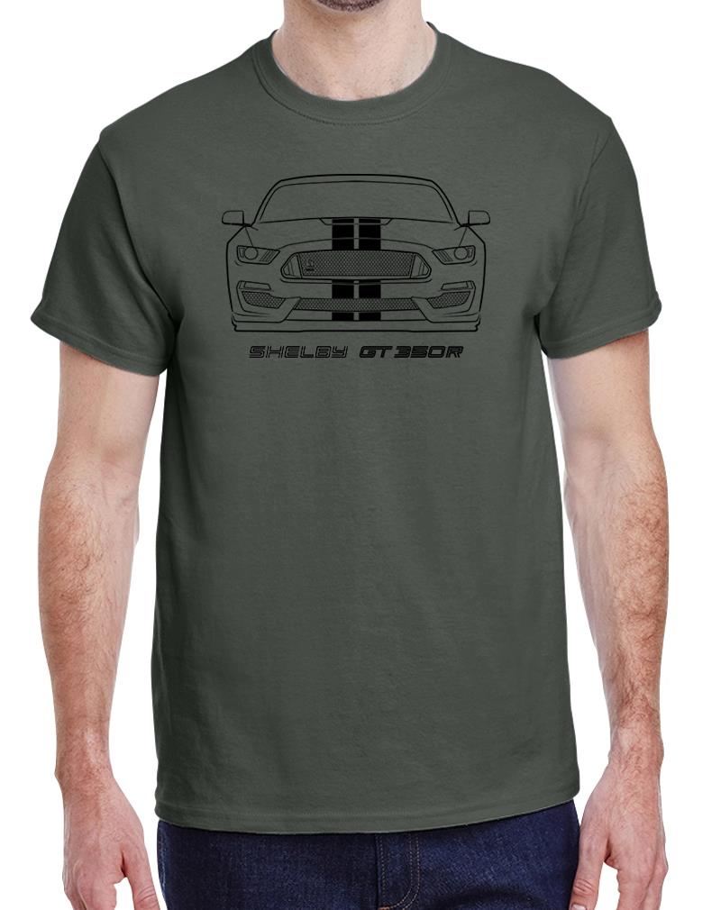 2016-20 Shelby GT350R Mustang Full Stripes Front End Design Tshirt NEW - Picture 17 of 23