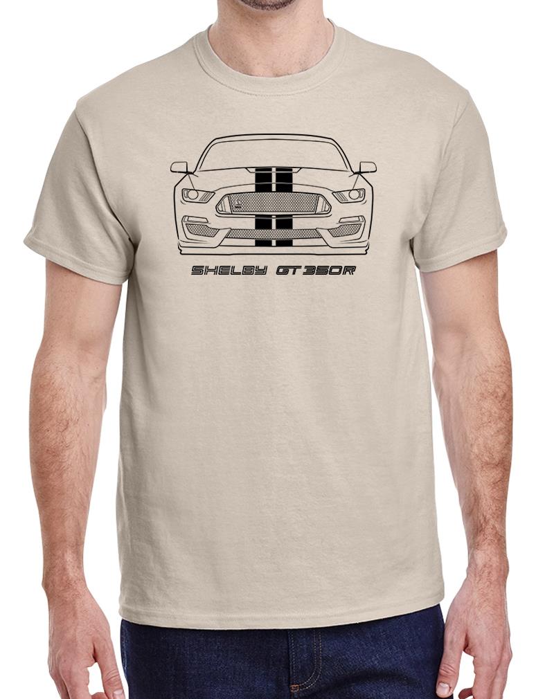 2016-20 Shelby GT350R Mustang Full Stripes Front End Design Tshirt NEW - Picture 22 of 23