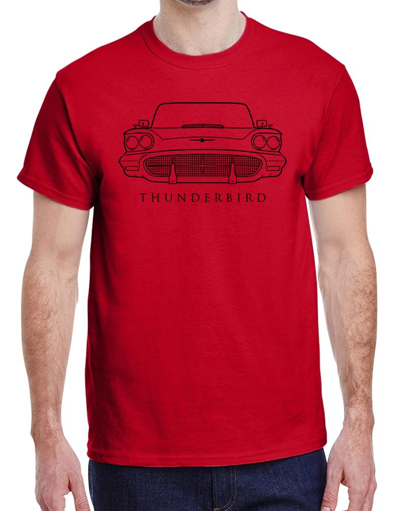 1960 Ford Thunderbird Classic Front End Design Tshirt NEW - Picture 20 of 23