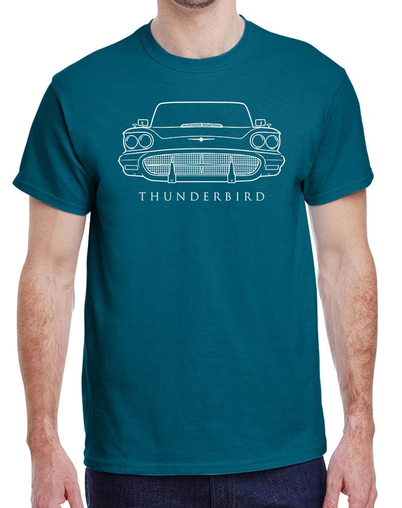 1960 Ford Thunderbird Classic Front End Design Tshirt NEW - Picture 16 of 23