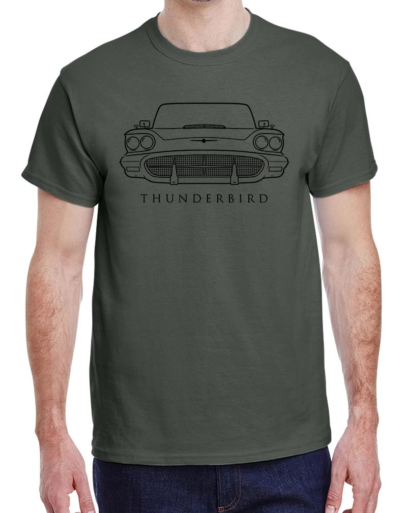 1960 Ford Thunderbird Classic Front End Design Tshirt NEW - Picture 17 of 23