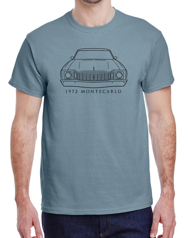 1972 Chevy Monte Carlo Classic Front End Design Tshirt NEW - Picture 19 of 23