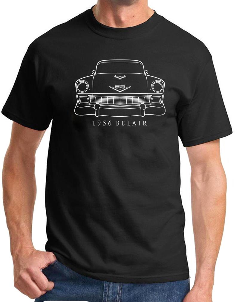 1956 Chevy Belair 150 210 Classic Front End Design Tshirt NEU - Bild 2 von 23