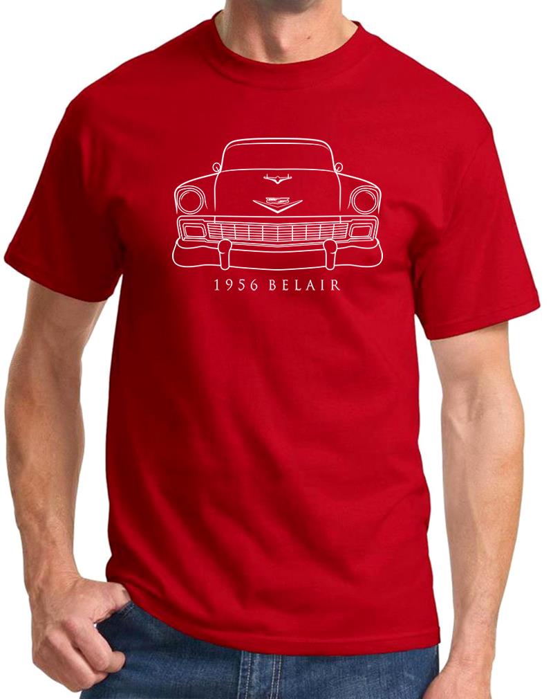 1956 Chevy Belair 150 210 Classic Front End Design Tshirt NEU - Bild 14 von 23