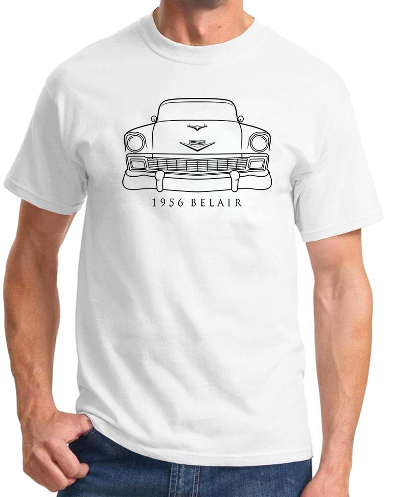 1956 Chevy Belair 150 210 Classic Front End Design Tshirt NEU - Bild 7 von 23