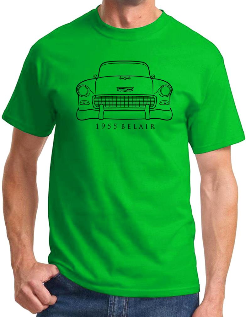 1955 Chevy Belair 150 210 Classic Front End Design Tshirt NEW - Picture 13 of 23