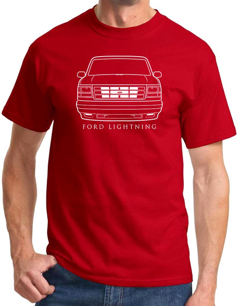 1993-95 Ford Lightning SVT F150 Red Classic Color Design Tshirt
