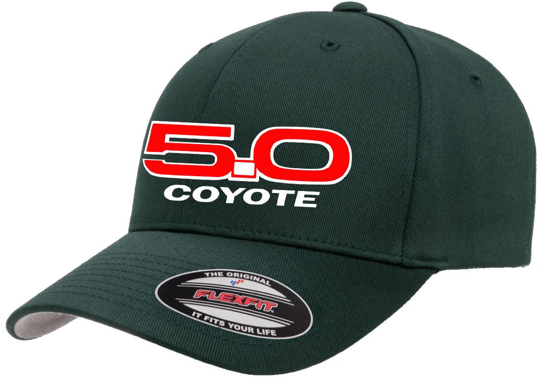 Ford Mustang 5.0 Coyote Logo Design Flexfit 6277 Hat Cap