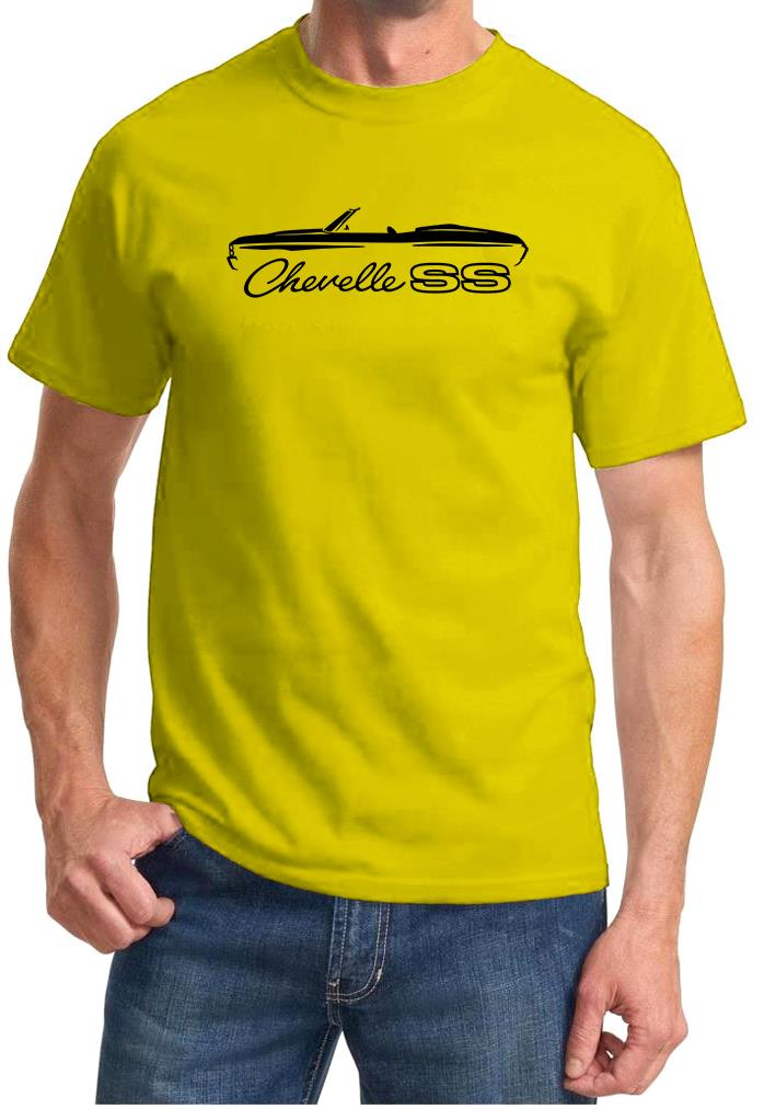 1971 1972 Chevelle SS Convertible Classic Outline Design Tshirt NEW - Picture 10 of 13
