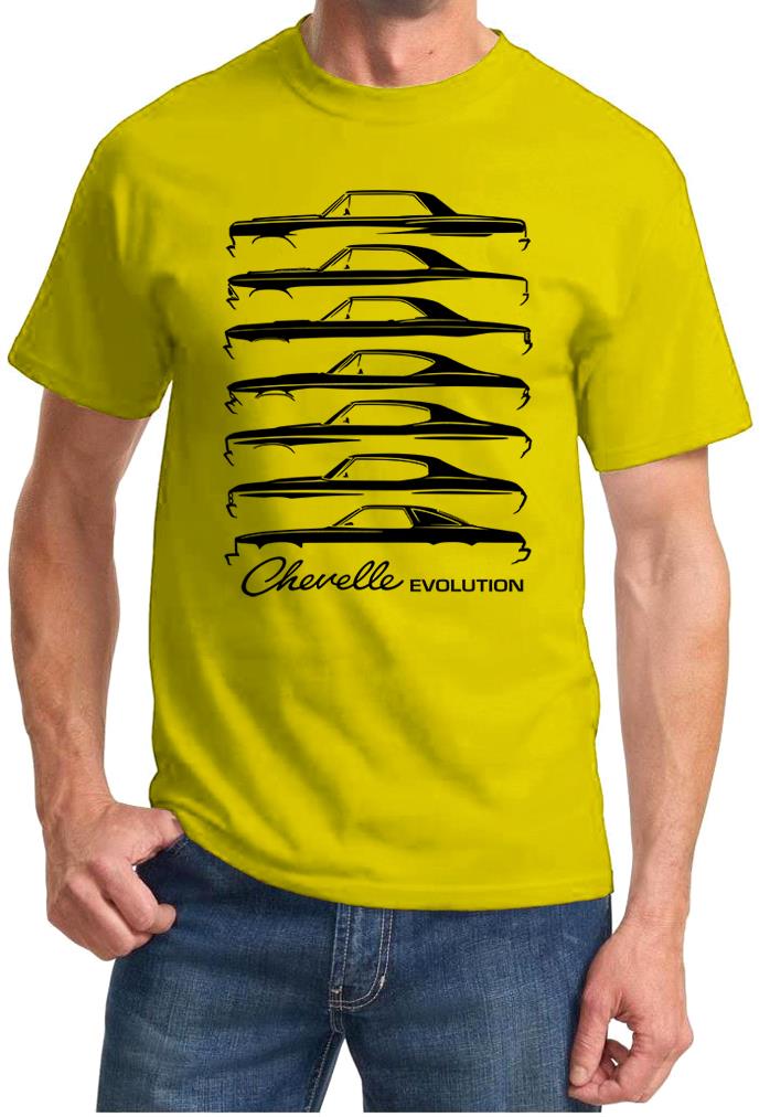 1964-77 Chevy Chevelle Evolution Classic Outline Design Tshirt NEW - Picture 10 of 13