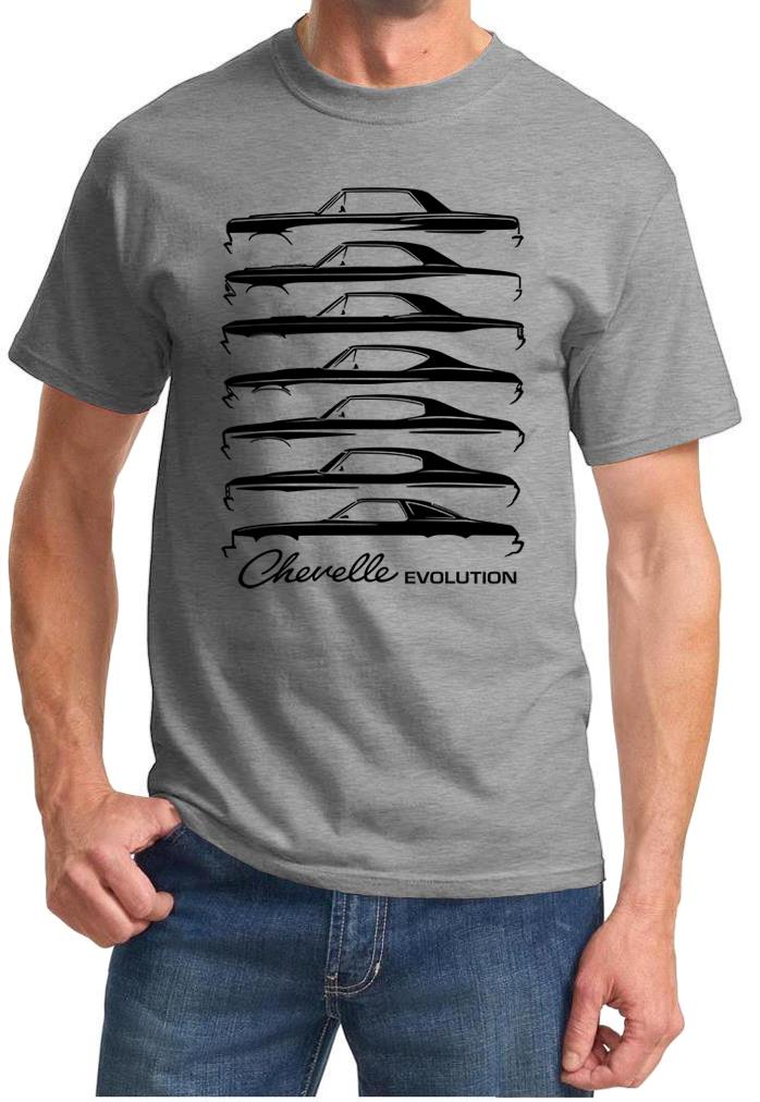 1964-77 Chevy Chevelle Evolution Classic Outline Design Tshirt NEW - Picture 7 of 13