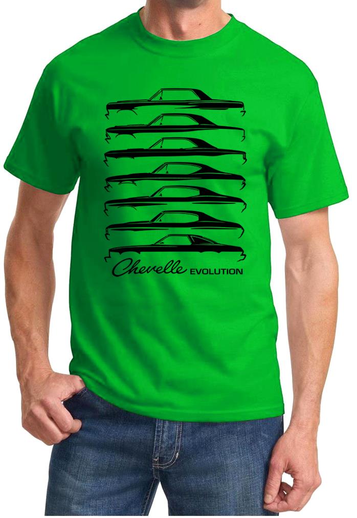 1964-77 Chevy Chevelle Evolution Classic Outline Design Tshirt NEW - Picture 12 of 13
