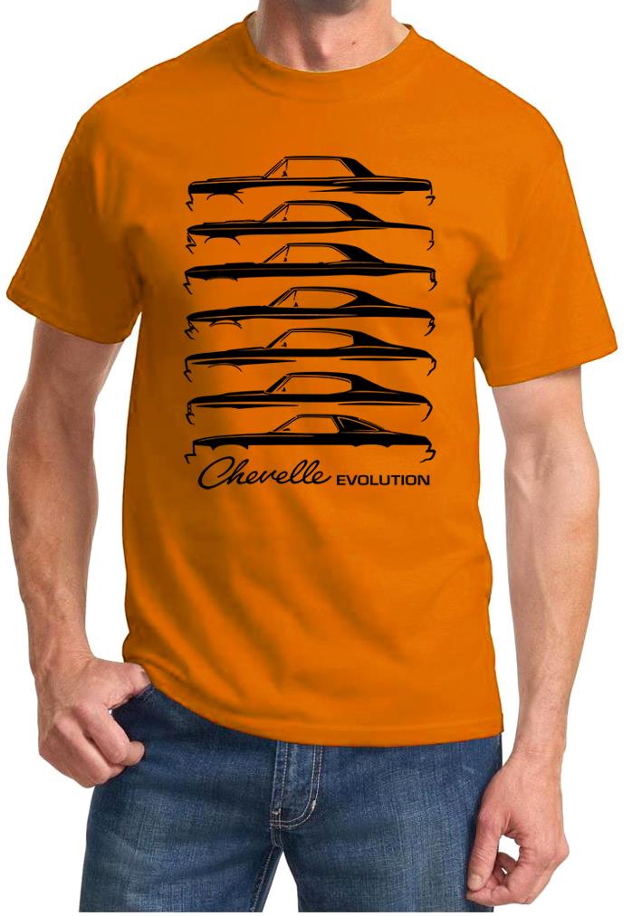 1964-77 Chevy Chevelle Evolution Classic Outline Design Tshirt NEW - Picture 11 of 13