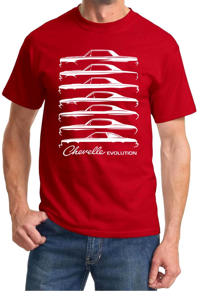 1964-77 Chevy Chevelle Evolution Classic Outline Design Tshirt NEW - Picture 13 of 13