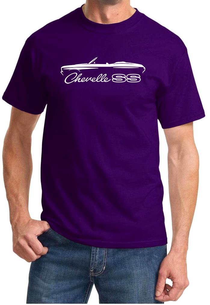 1970 Chevelle SS Convertible Classic Outline Design Tshirt NEU - Bild 8 von 13