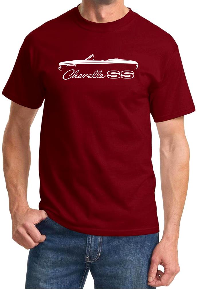 1968 1969 Chevelle SS Convertible Classic Outline Design Tshirt NEW - Picture 5 of 13