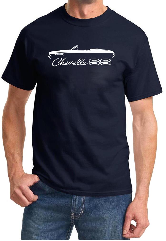 1968 1969 Chevelle SS Convertible Classic Outline Design Tshirt NEW - Picture 3 of 13
