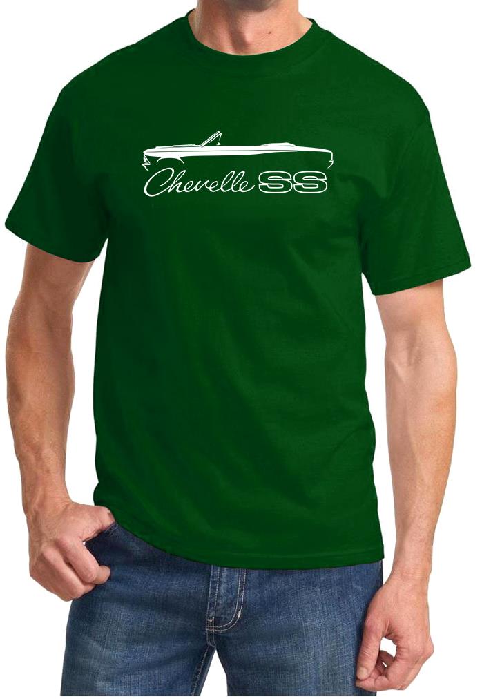1966 Chevelle SS Convertible Classic Outline Design Tshirt NEW - Picture 6 of 13