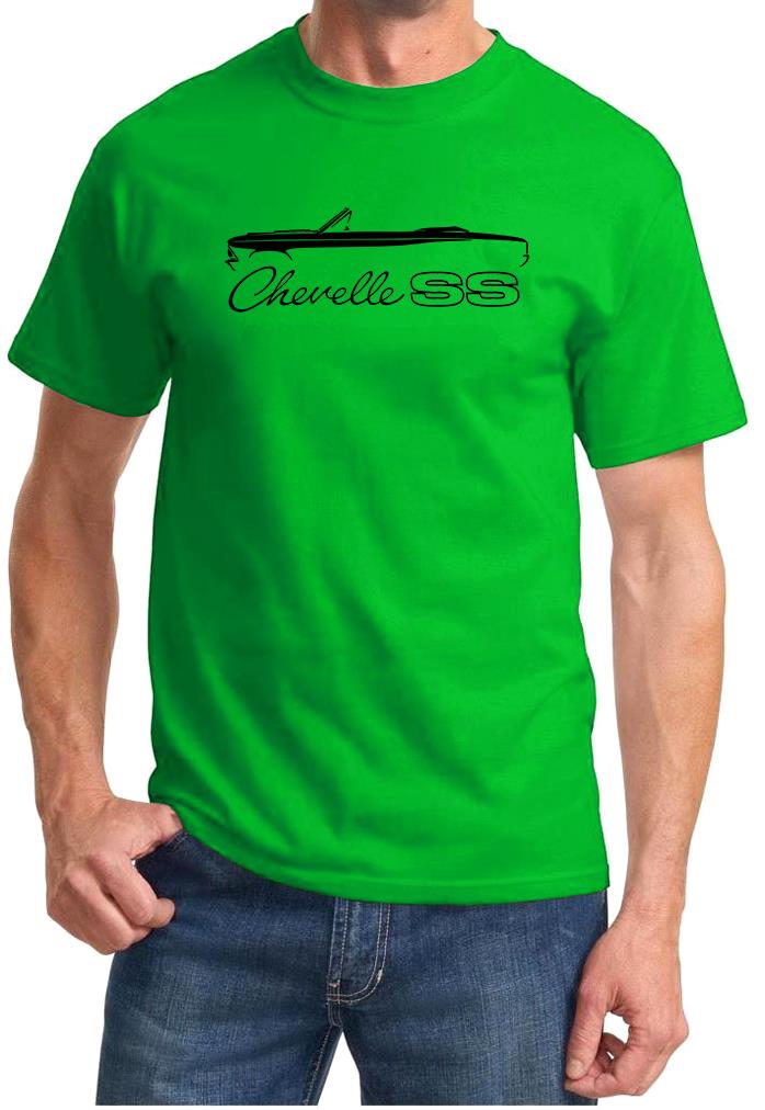 1966 Chevelle SS Convertible Classic Outline Design Tshirt NEW - Picture 12 of 13
