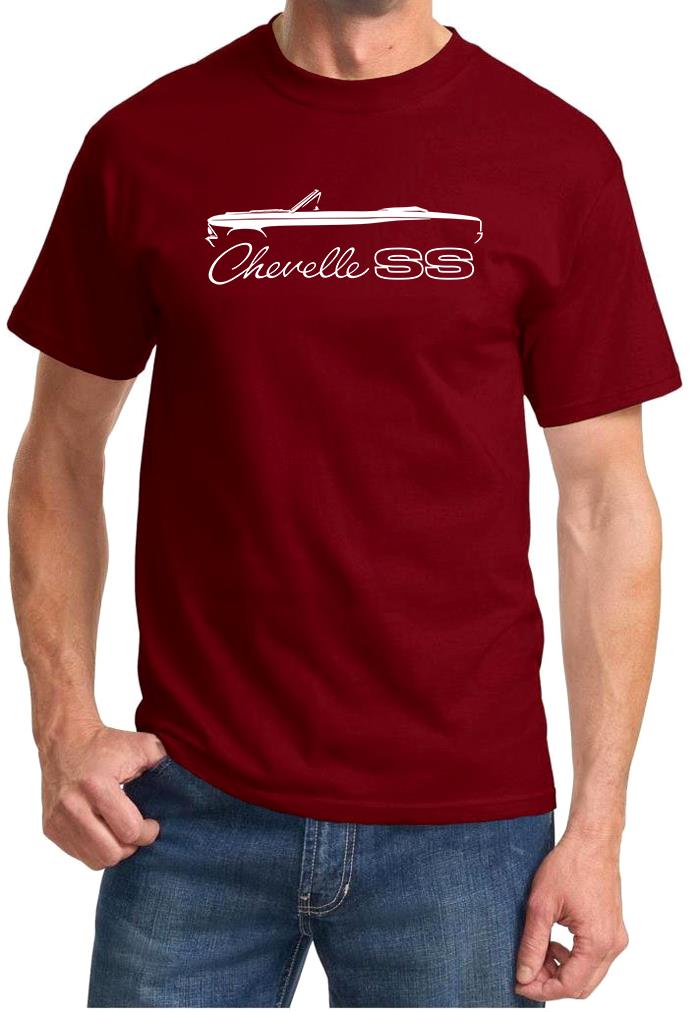 1966 Chevelle SS Convertible Classic Outline Design Tshirt NEW - Picture 5 of 13