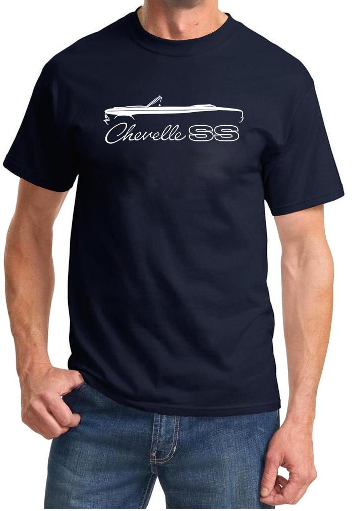 1966 Chevelle SS Convertible Classic Outline Design Tshirt NEW - Picture 3 of 13