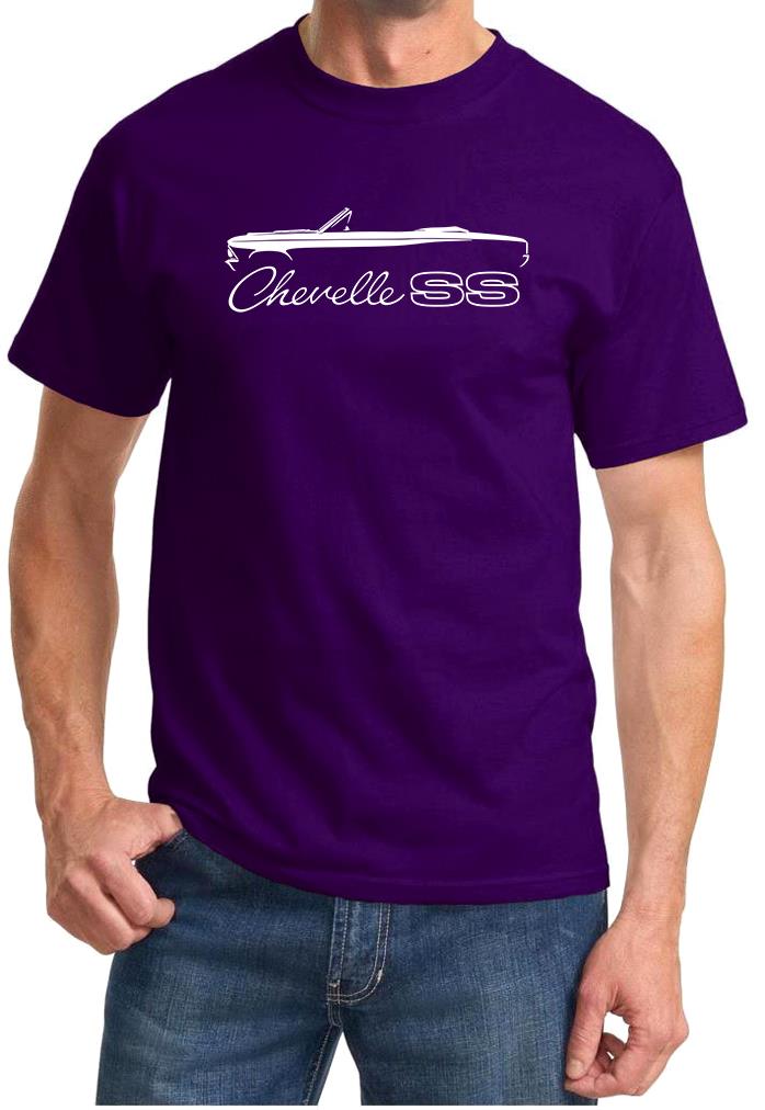 1966 Chevelle SS Convertible Classic Outline Design Tshirt NEW - Picture 8 of 13
