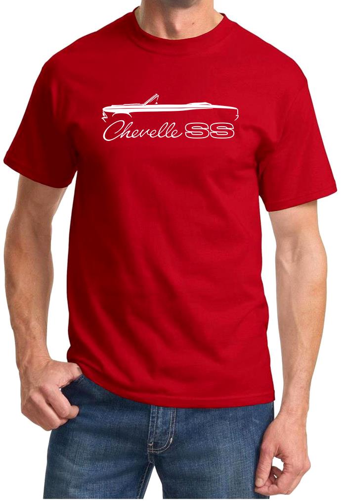 1966 Chevelle SS Convertible Classic Outline Design Tshirt NEW - Picture 13 of 13
