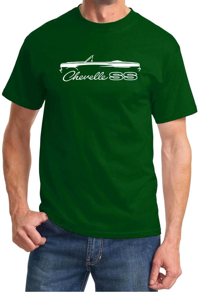 1964 1965 Chevelle SS Convertible Classic Outline Design Tshirt NEW - Picture 6 of 13