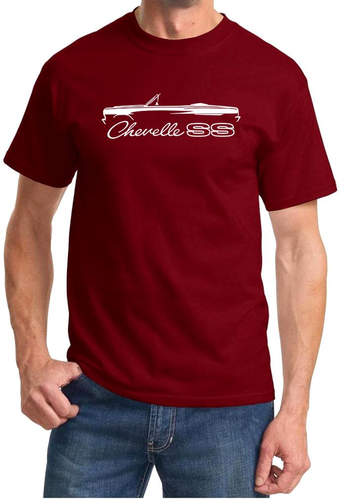1964 1965 Chevelle SS Convertible Classic Outline Design Tshirt NEW - Picture 5 of 13