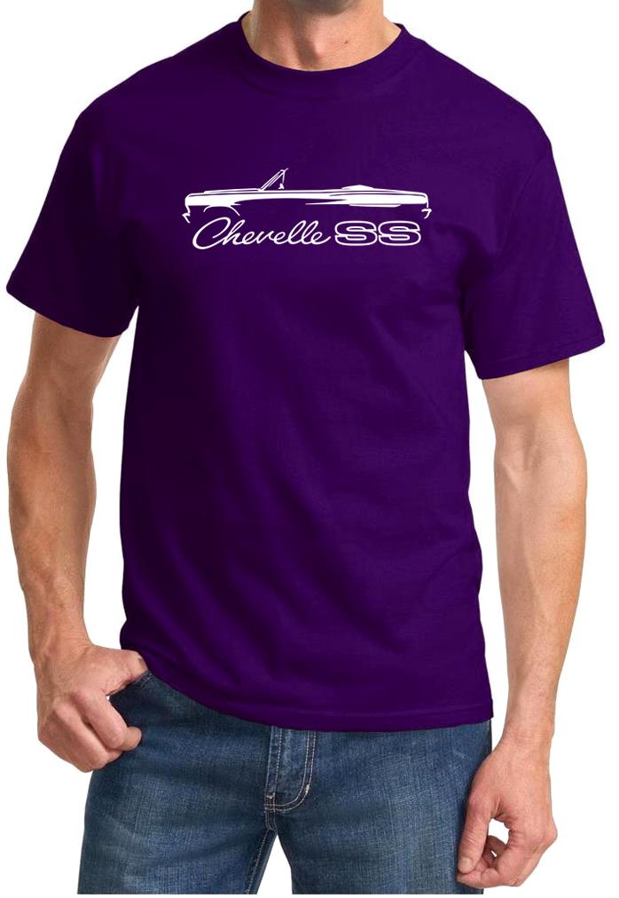1964 1965 Chevelle SS Convertible Classic Outline Design Tshirt NEW - Picture 8 of 13