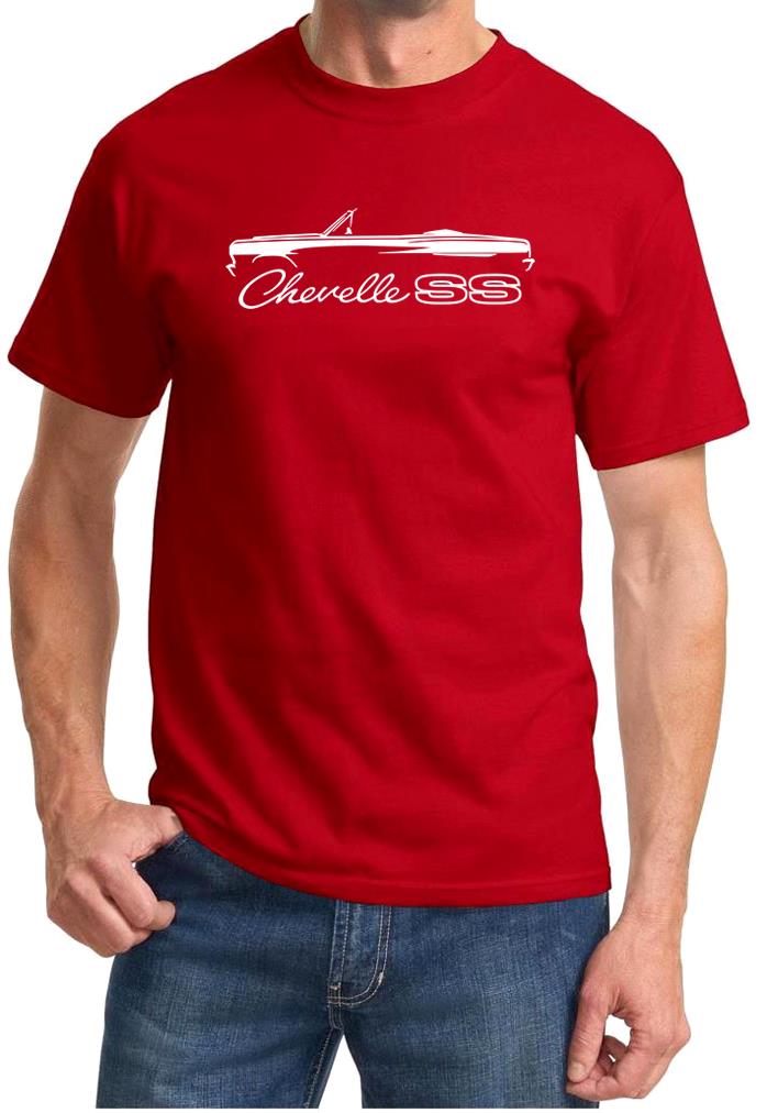 1964 1965 Chevelle SS Convertible Classic Outline Design Tshirt NEW - Picture 13 of 13