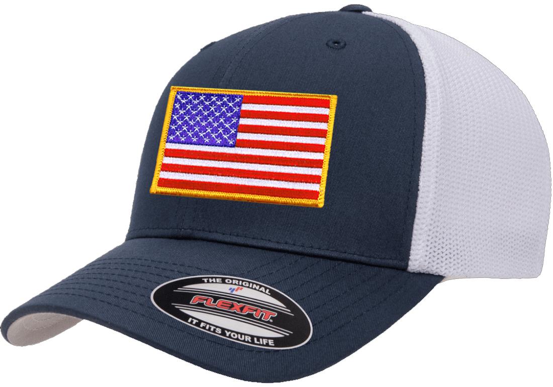 Patriotic flexfit hats discount