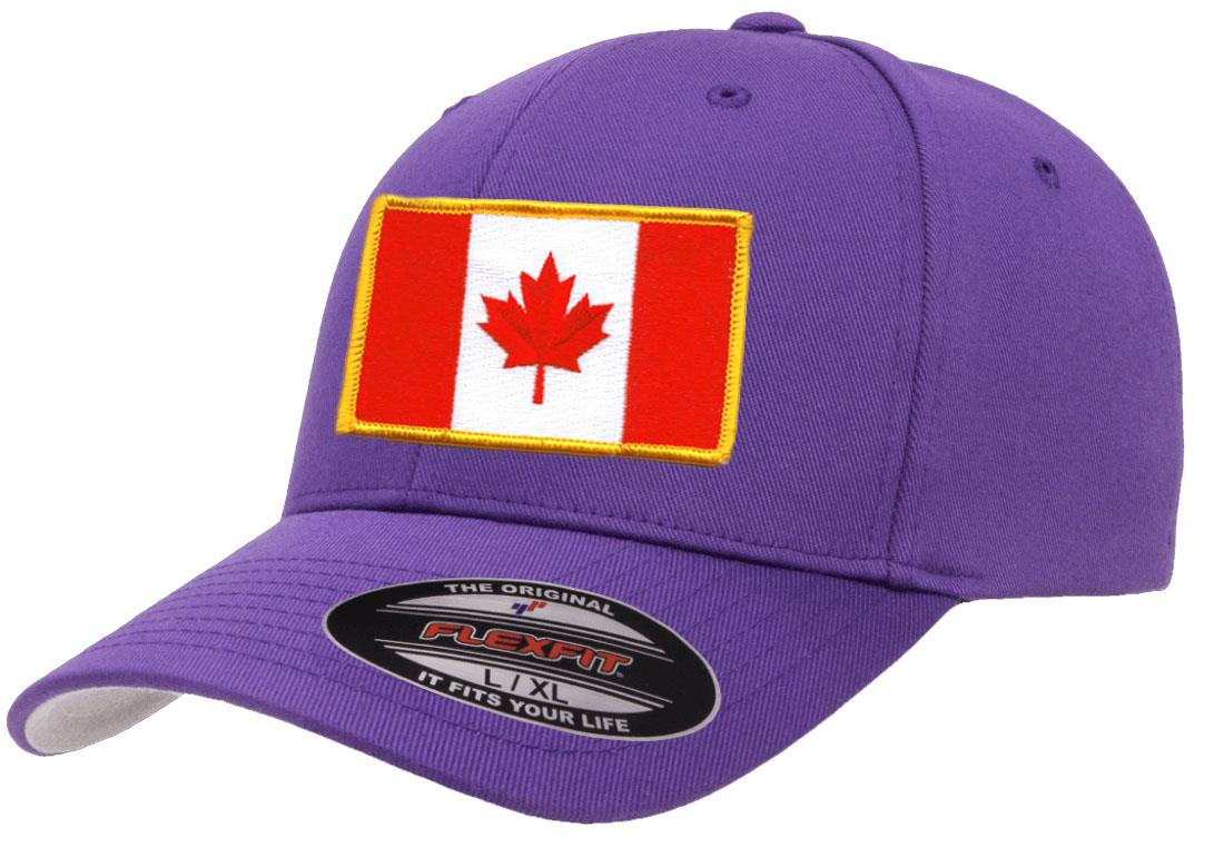 Canada Country Flag Flexfit 6277 Athletic Baseball Fitted Hat Cap - Picture 23 of 26