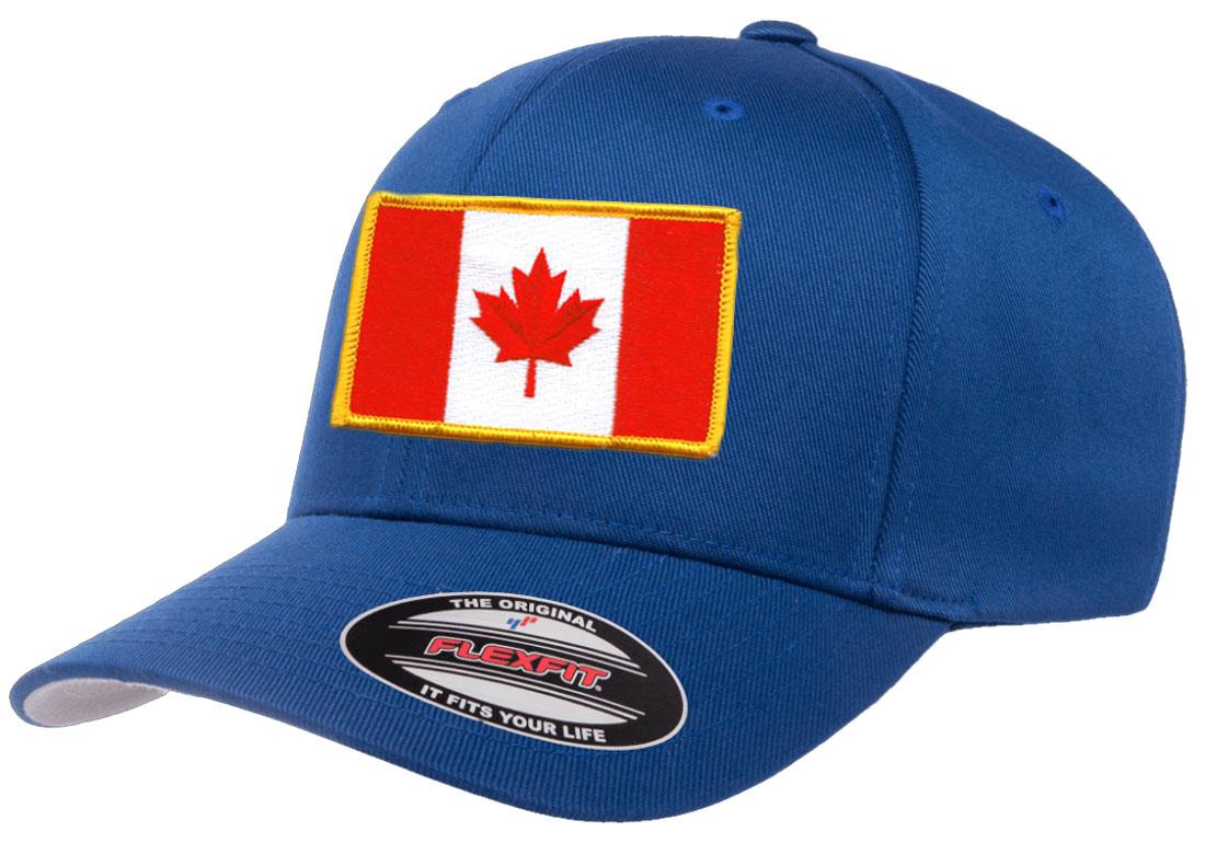 Canada Country Flag Flexfit 6277 Athletic Baseball Fitted Hat Cap - Picture 25 of 26