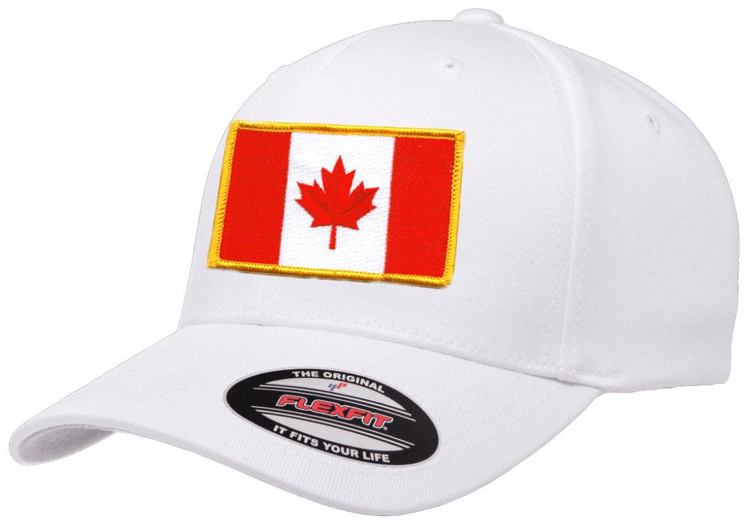 Canada Country Flag Flexfit 6277 Athletic Baseball Fitted Hat Cap - Picture 26 of 26