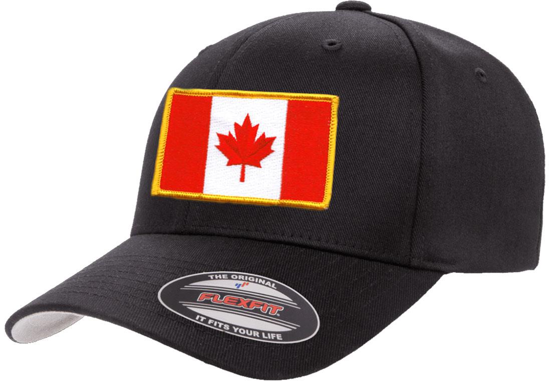 Canada Country Flag Flexfit 6277 Athletic Baseball Fitted Hat Cap - Picture 4 of 26