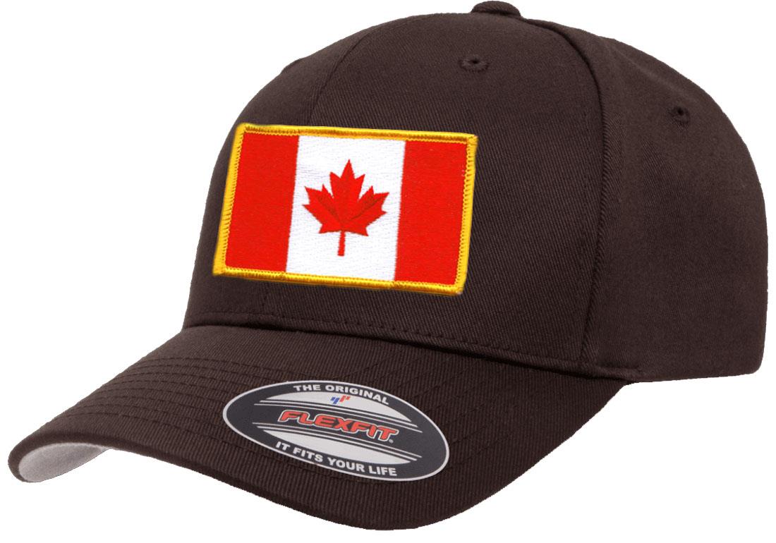 Canada Country Flag Flexfit 6277 Athletic Baseball Fitted Hat Cap - Picture 5 of 26