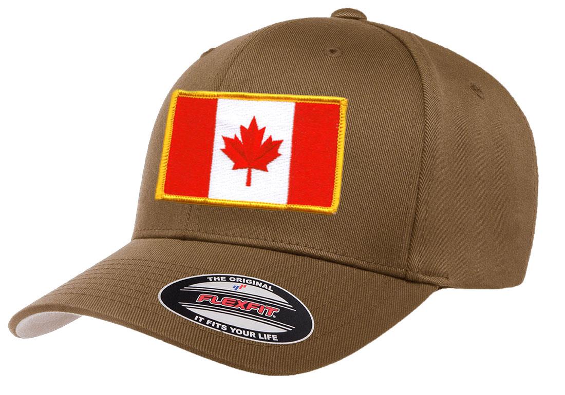 Canada Country Flag Flexfit 6277 Athletic Baseball Fitted Hat Cap - Picture 6 of 26