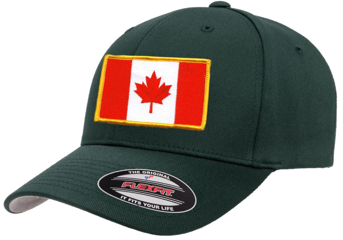 Canada Country Flag Flexfit 6277 Athletic Baseball Fitted Hat Cap - Picture 7 of 26