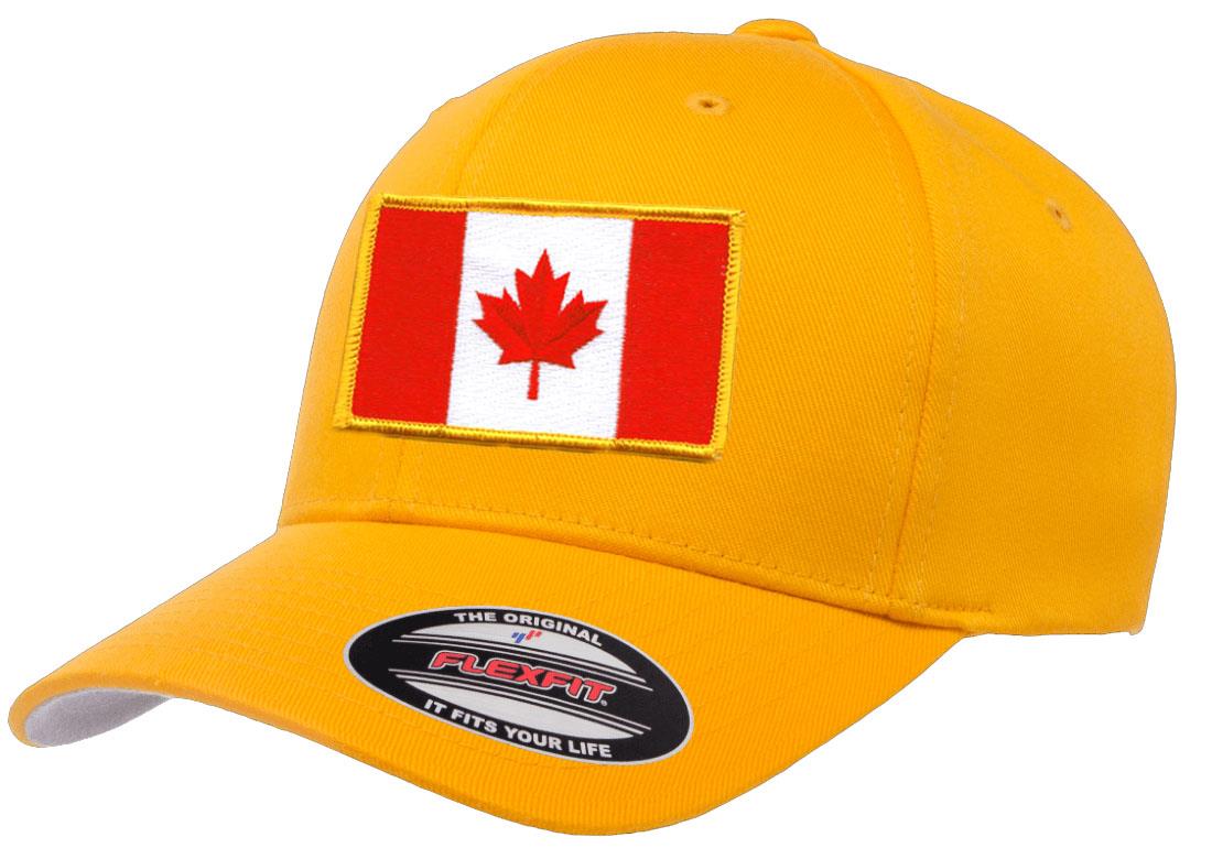 Canada Country Flag Flexfit 6277 Athletic Baseball Fitted Hat Cap - Picture 8 of 26