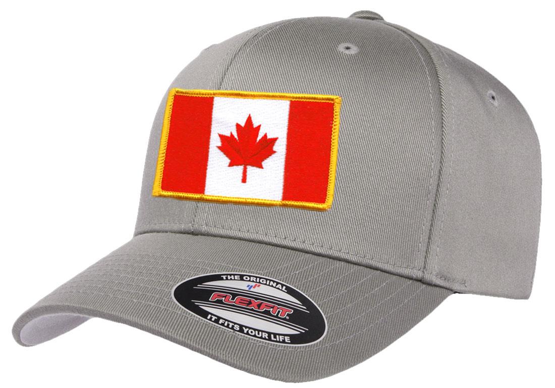 Canada Country Flag Flexfit 6277 Athletic Baseball Fitted Hat Cap - Picture 9 of 26