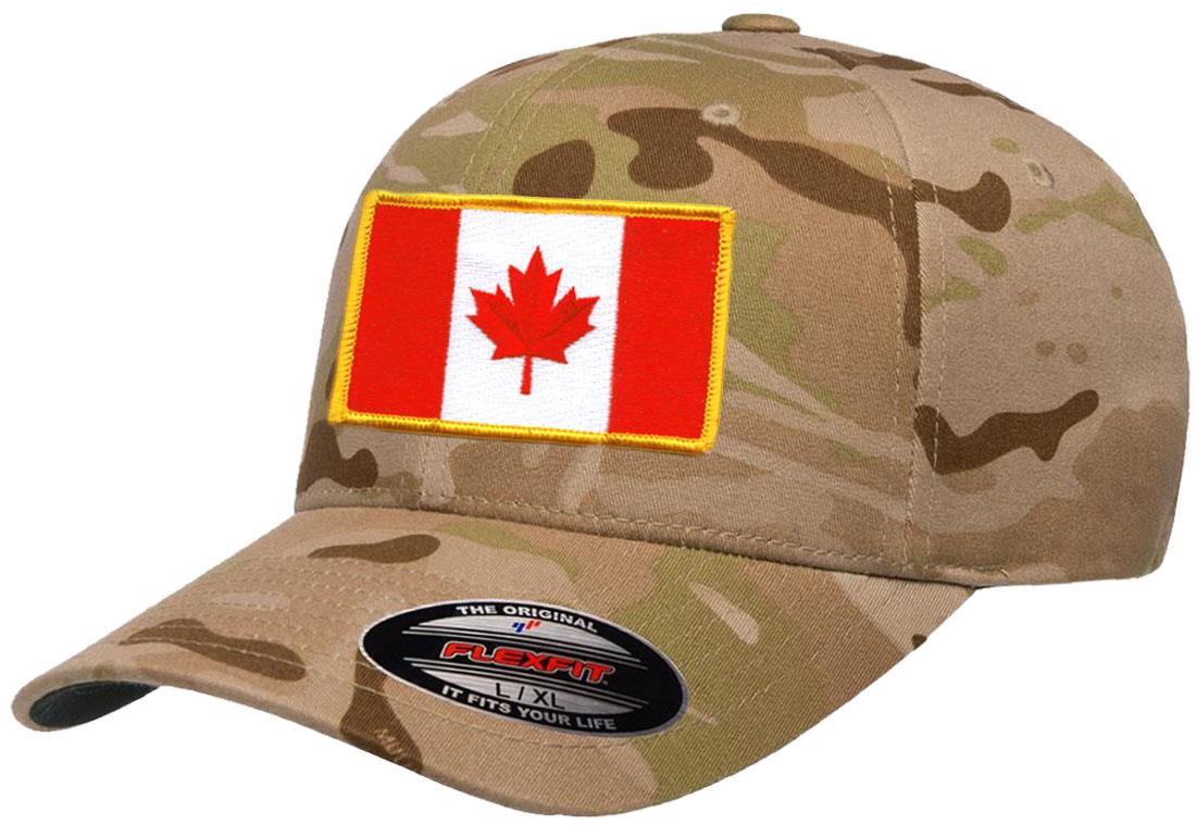 Canada Country Flag Flexfit 6277 Athletic Baseball Fitted Hat Cap - Picture 15 of 26