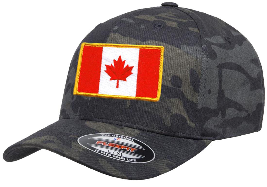 Canada Country Flag Flexfit 6277 Athletic Baseball Fitted Hat Cap - Picture 13 of 26