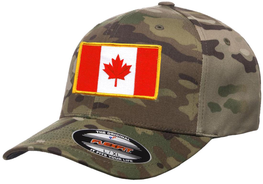 Canada Country Flag Flexfit 6277 Athletic Baseball Fitted Hat Cap - Picture 14 of 26