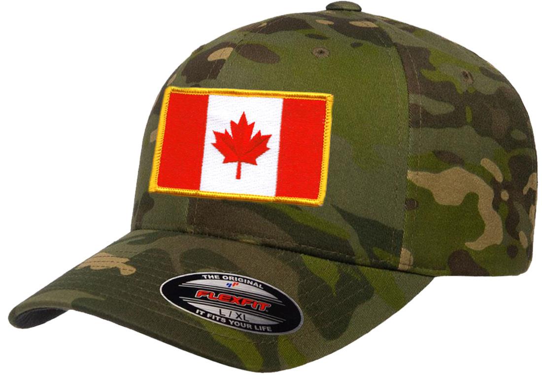 Canada Country Flag Flexfit 6277 Athletic Baseball Fitted Hat Cap - Picture 16 of 26