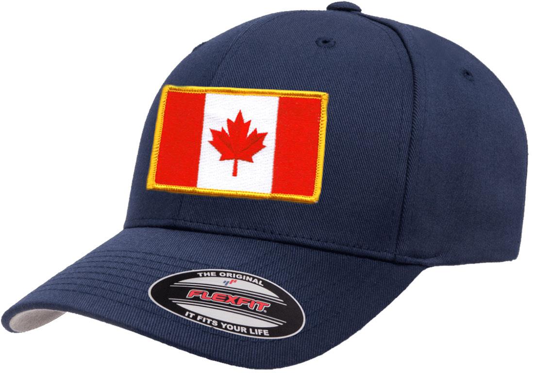 Canada Country Flag Flexfit 6277 Athletic Baseball Fitted Hat Cap - Picture 18 of 26
