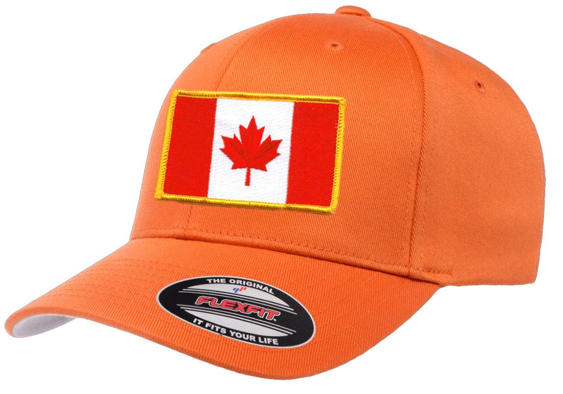 Canada Country Flag Flexfit 6277 Athletic Baseball Fitted Hat Cap - Picture 20 of 26