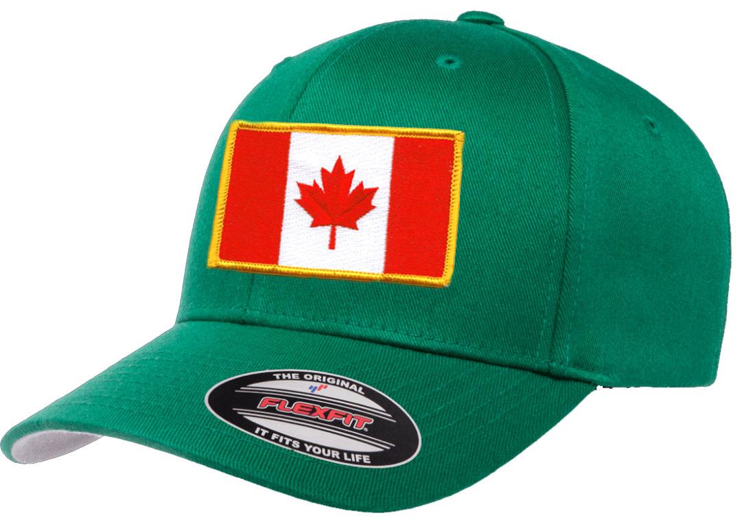 Canada Country Flag Flexfit 6277 Athletic Baseball Fitted Hat Cap - Picture 21 of 26