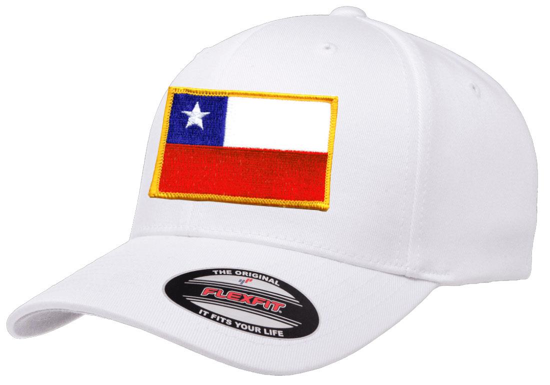 Chile Country Flag Flexfit 6277 Athletic Baseball Fitted Hat Cap - Picture 26 of 26