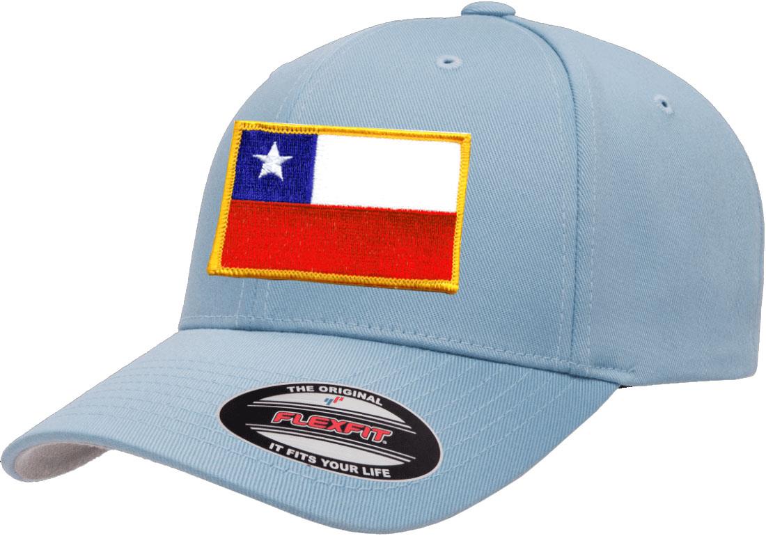 Chile Country Flag Flexfit 6277 Athletic Baseball Fitted Hat Cap - Picture 11 of 26